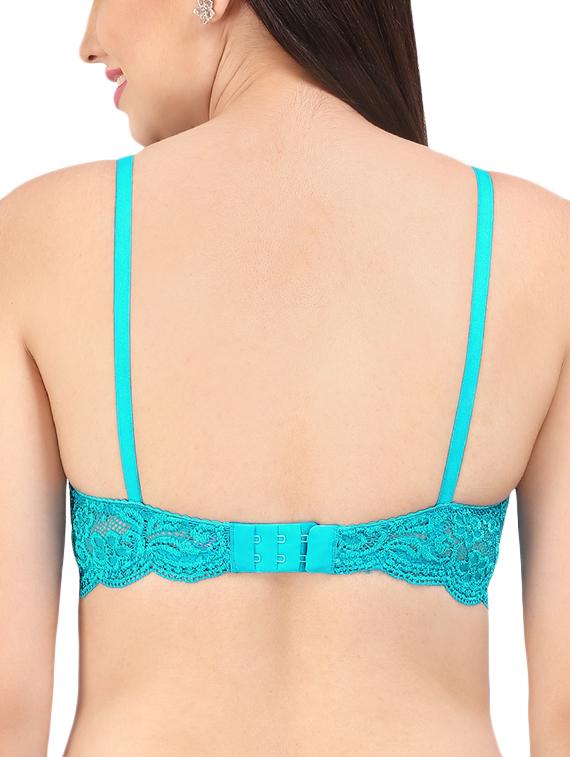 floral laced bow patch bra - 16120395 - Zoom Image - 2