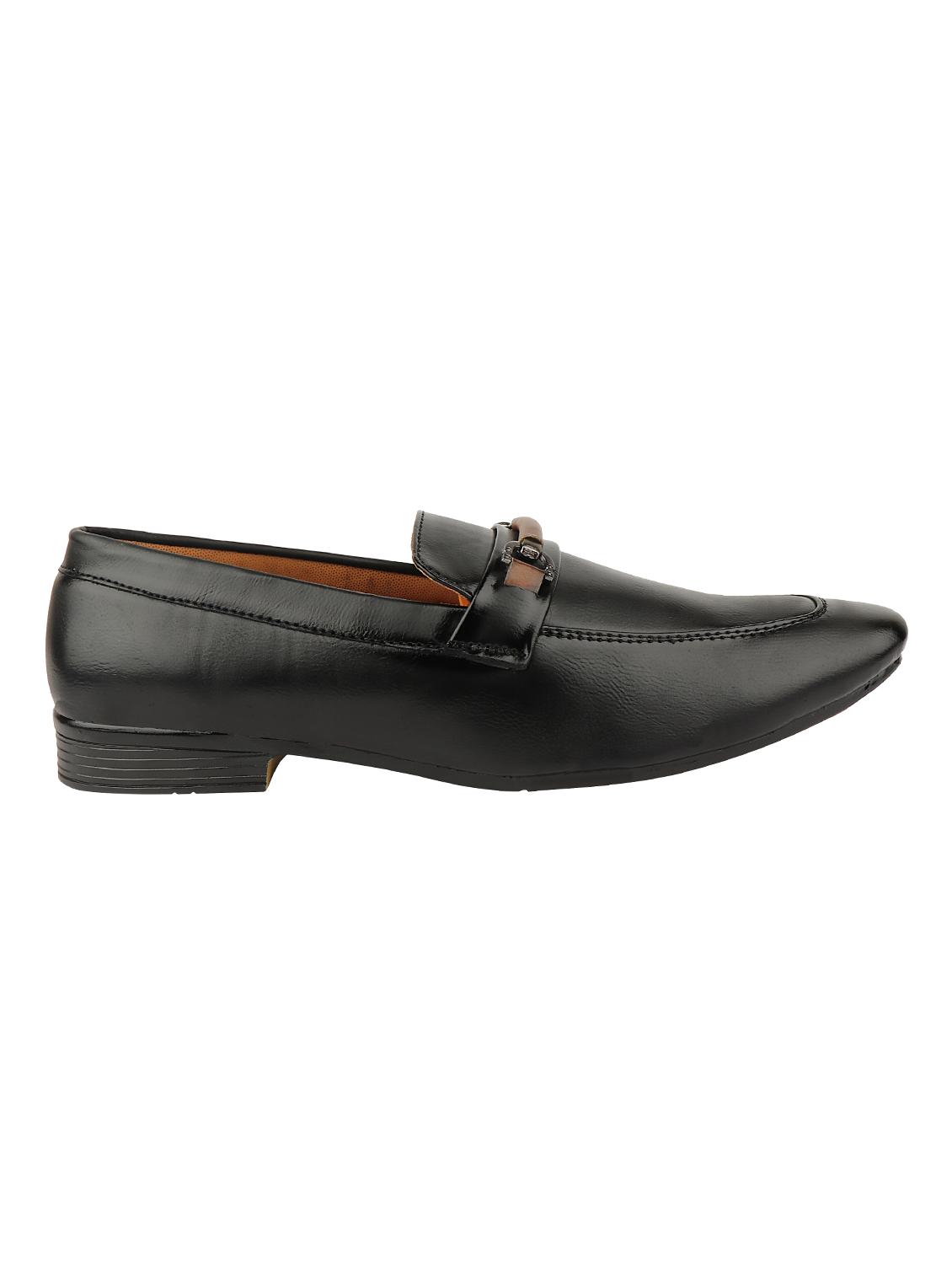 black leatherette slip ons - 16120589 - Zoom Image - 2