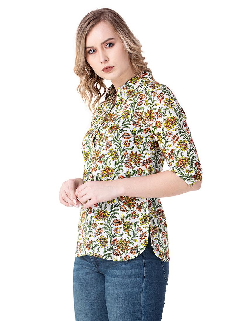 floral shirt tunic - 16120935 - Zoom Image - 2