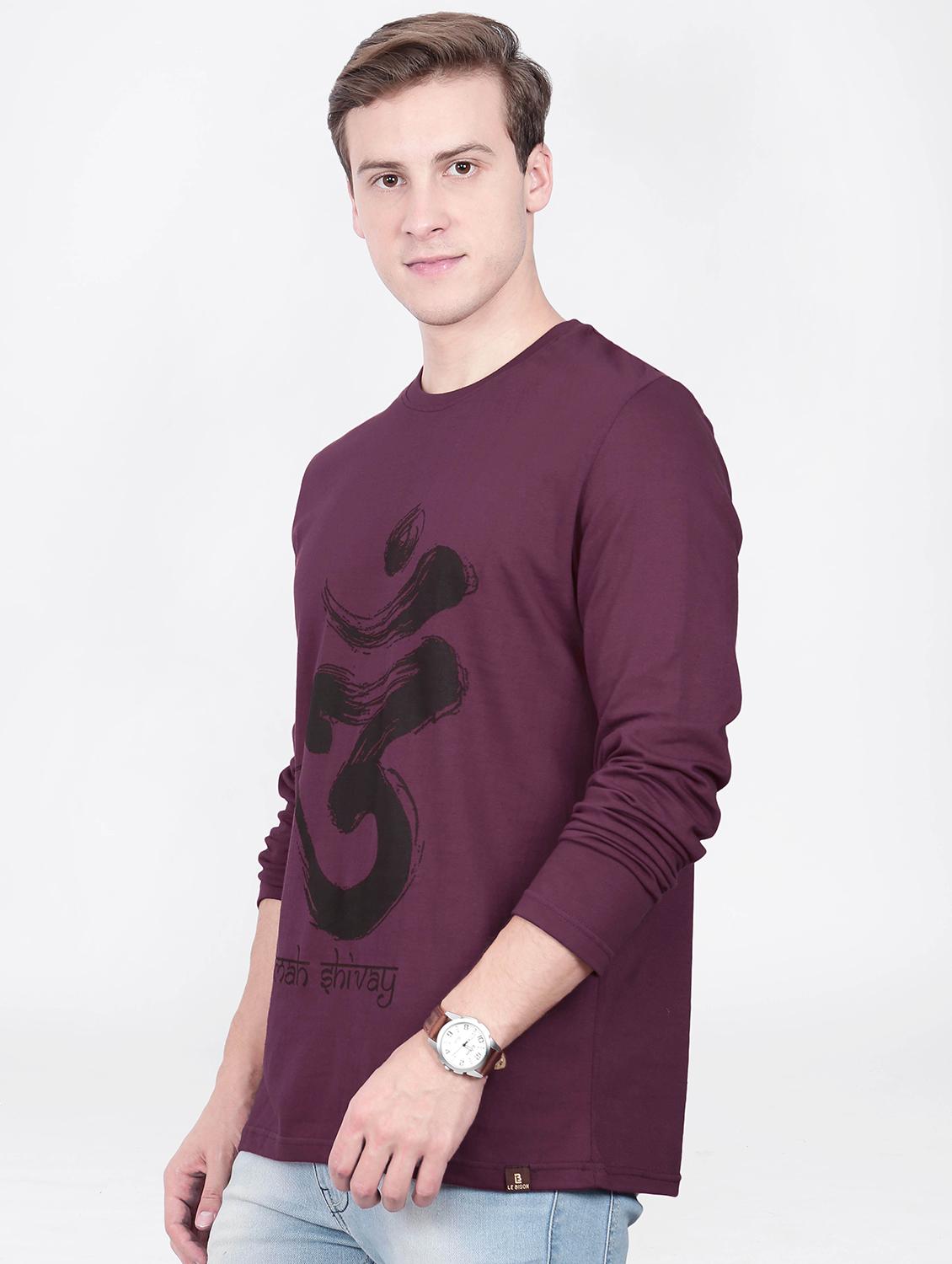 maroon typographic front print t-shirt - 16121228 - Zoom Image - 2