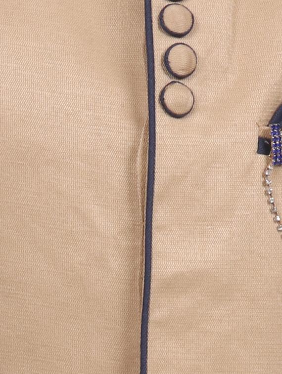 navy blue silk blend kurta set - 16124108 - Zoom Image - 5