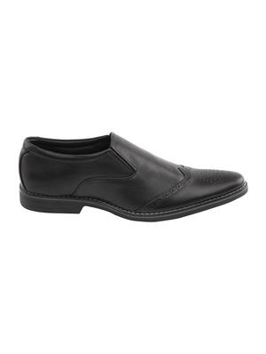black leather slip on ons - 16124361 - Standard Image - 2