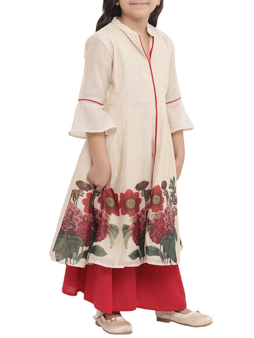 beige cotton suit set - 16128723 - Zoom Image - 2