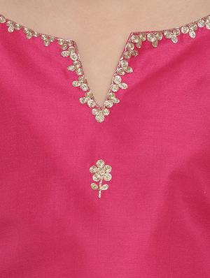 pink cotton suit set - 16128726 - Standard Image - 5