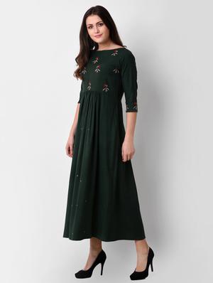 embroidered gathered maxi dress - 16128758 - Standard Image - 2
