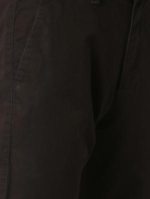 brown solid chinos - 16128980 - Standard Image - 5