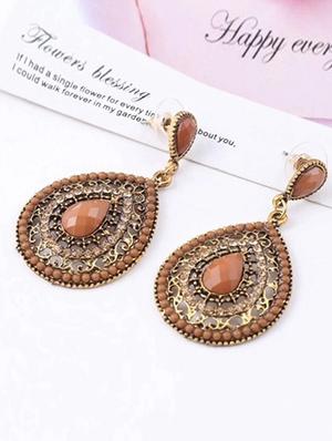 brown drop earring - 16129423 - Standard Image - 2