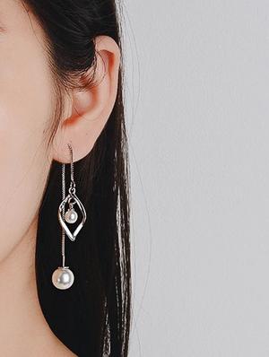 silver drop earring - 16129426 - Standard Image - 5