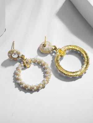 white drop earring - 16129430 - Standard Image - 2