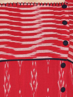 Ikat slit a-line kurta - 16129587 - Standard Image - 5