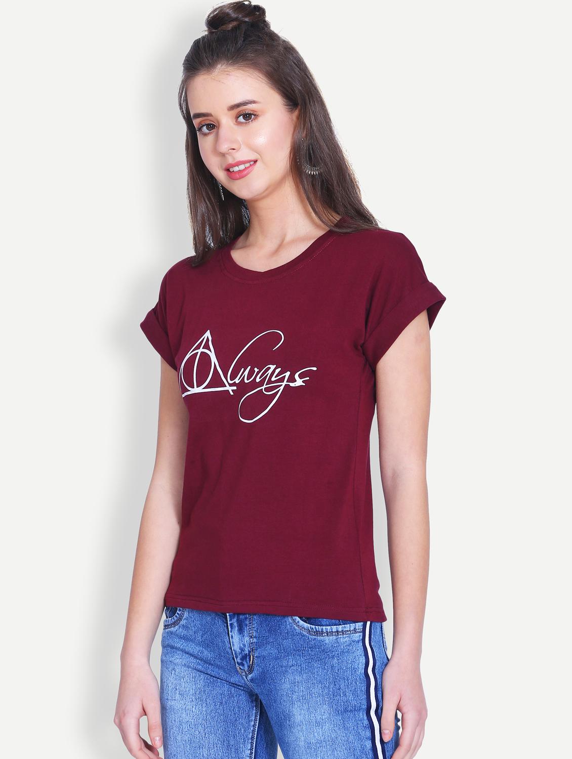 turn up sleeved graphic print tee - 16129714 - Zoom Image - 2