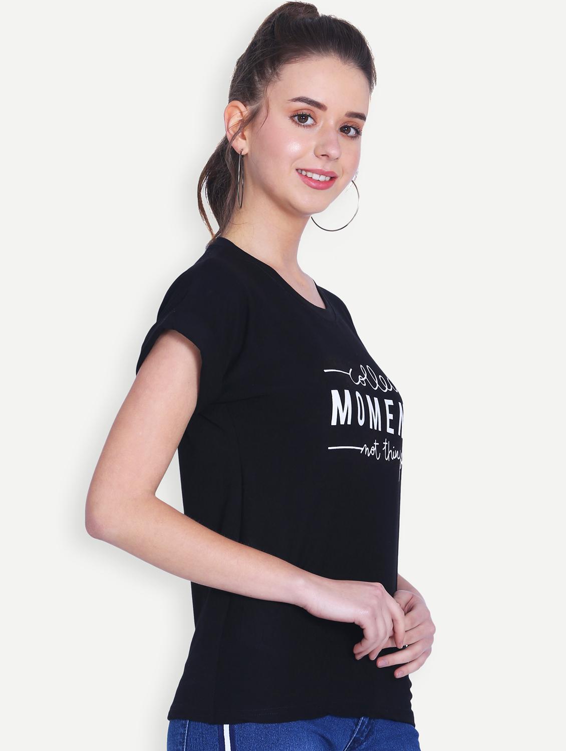 turn up sleeved graphic print tee - 16129743 - Zoom Image - 2