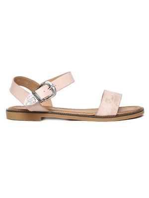 pink pu back strap sandals - 16129843 - Standard Image - 2
