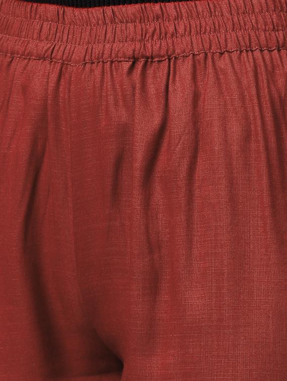high rise lace trim palazzo - 16130262 - Zoom Image - 5