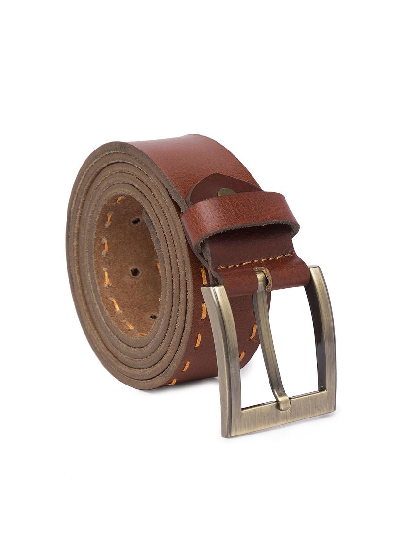 brown leather belt - 16130950 - Zoom Image - 2