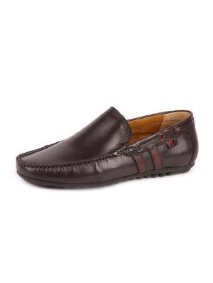 brown leather office wear loafers - 16131142 - Standard Image - 2
