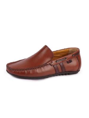 tan leather office wear loafers - 16131143 - Standard Image - 2
