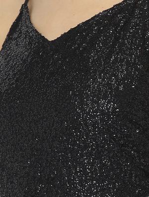 criss cross back sequined a-line dress - 16131743 - Standard Image - 5
