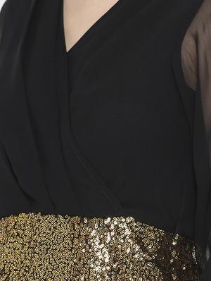 sheer sleeved sequined sheath dress - 16131751 - Standard Image - 5