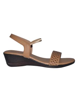 brown back strap wedges - 16134172 - Standard Image - 2