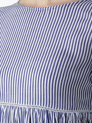 schiffli panel striped top - 16134485 - Standard Image - 5