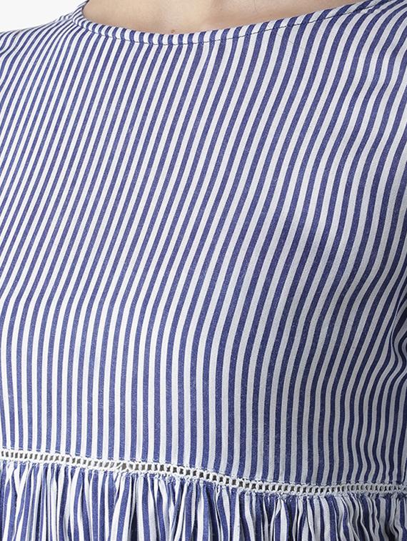 schiffli panel striped top - 16134485 - Zoom Image - 5