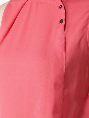 mock neck button detail top - 16134487 - Standard Image - 5