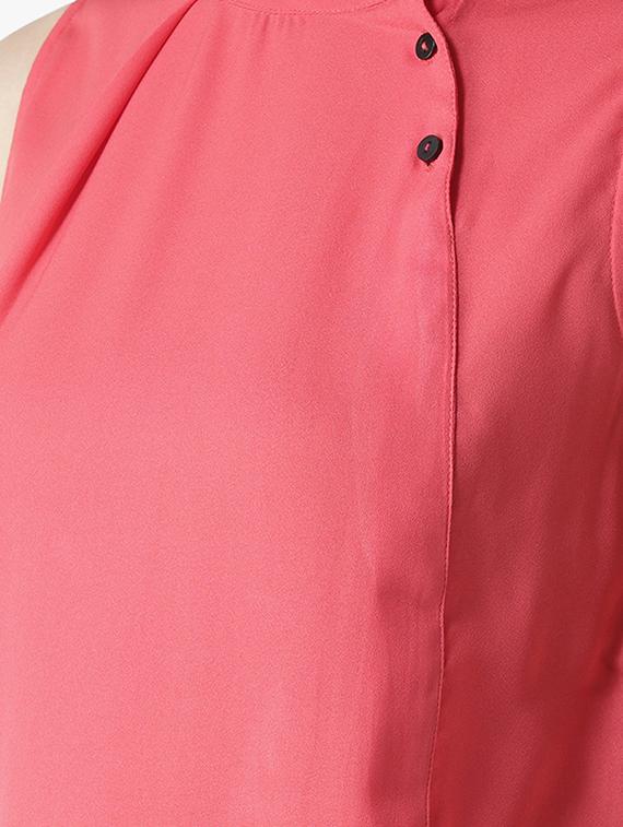 mock neck button detail top - 16134487 - Zoom Image - 5