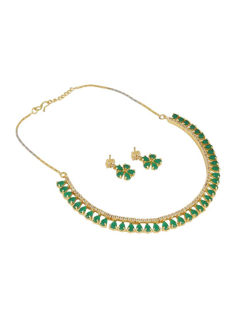 green brass choker necklace - 16134488 - Zoom Image - 2