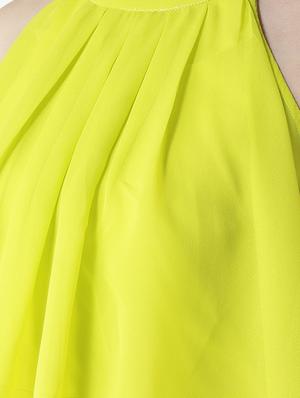 pleated overlay a-line dress - 16134504 - Standard Image - 5