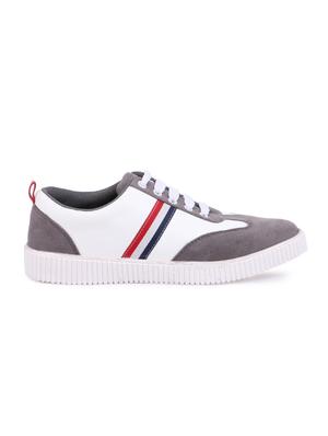 grey suede lace up sneakers - 16134934 - Standard Image - 2