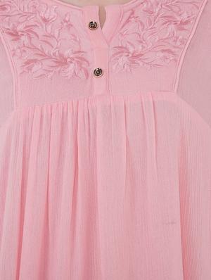 gather detail embroidered tunic - 16134993 - Standard Image - 5