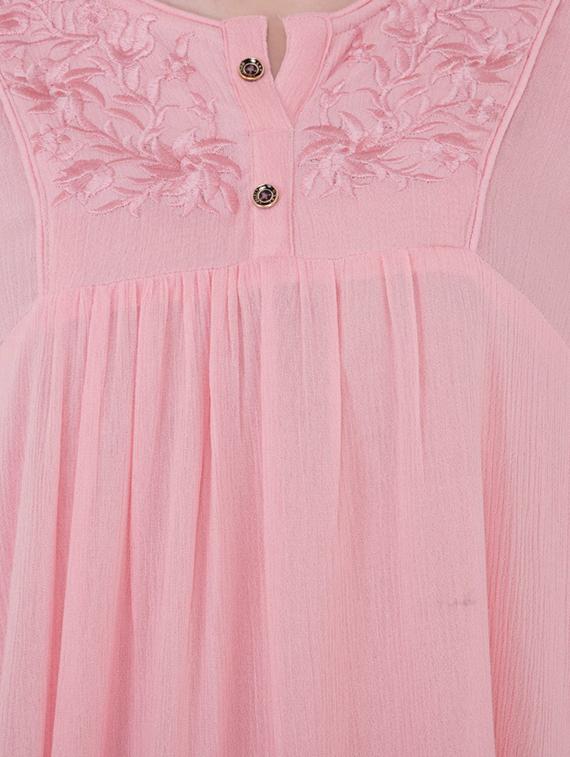 gather detail embroidered tunic - 16134993 - Zoom Image - 5