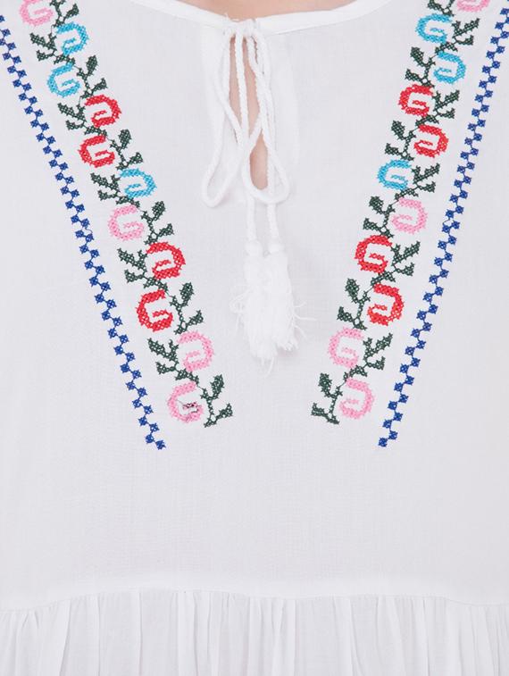 embroidered gathered top - 16134997 - Zoom Image - 5