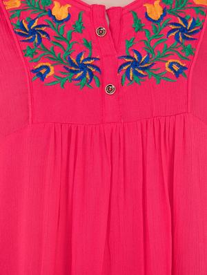 gather detail embroidered tunic - 16135007 - Standard Image - 5