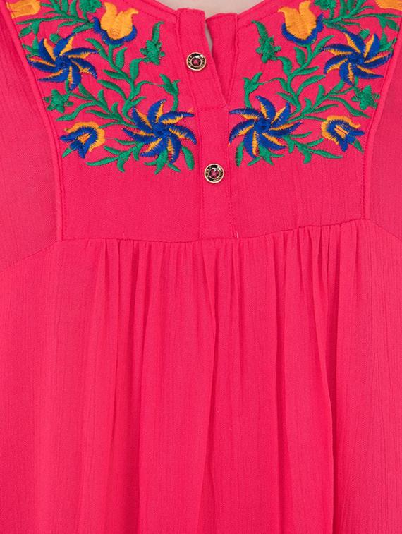 gather detail embroidered tunic - 16135007 - Zoom Image - 5