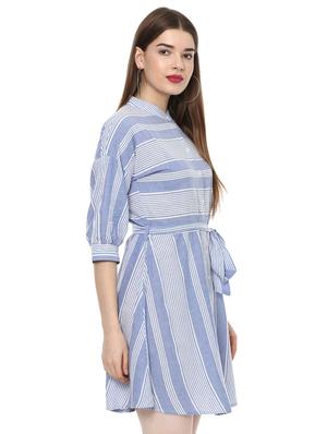 tie knot striped shirt dress - 16135849 - Standard Image - 2