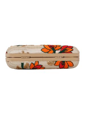 beige metal box clutch - 16136191 - Standard Image - 5