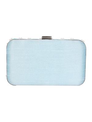 blue metal box clutch - 16136476 - Standard Image - 2