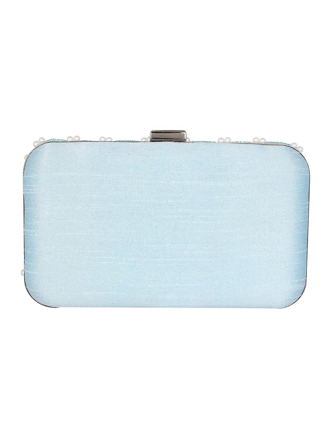 blue metal box clutch - 16136476 - Zoom Image - 2