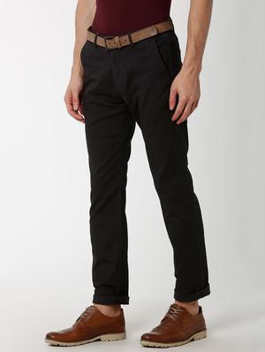 black solid chinos - 16137401 - Standard Image - 2