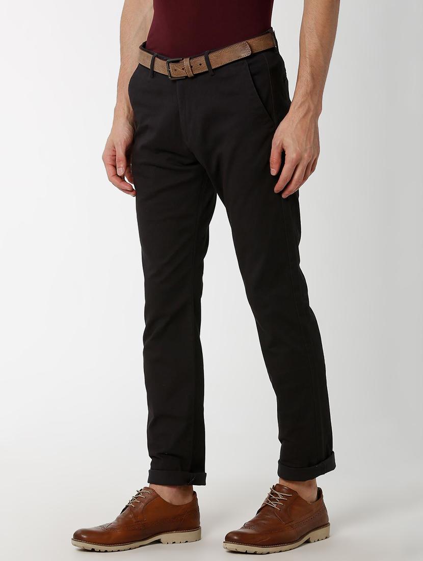 black solid chinos - 16137401 - Zoom Image - 2