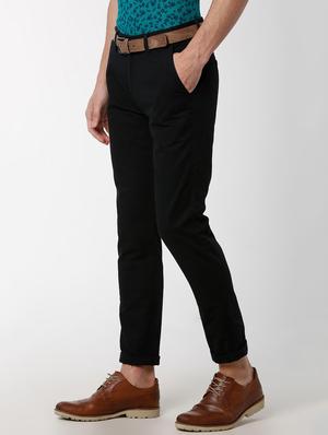 black solid chinos - 16137409 - Standard Image - 2