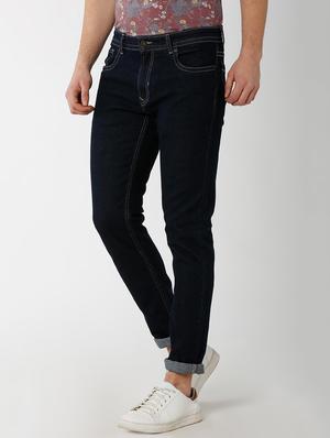 blue cotton plain jeans - 16137420 - Standard Image - 2