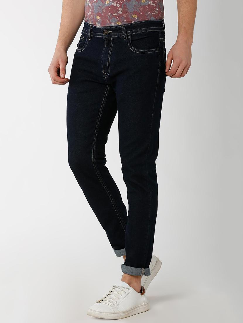 blue cotton plain jeans - 16137420 - Zoom Image - 2