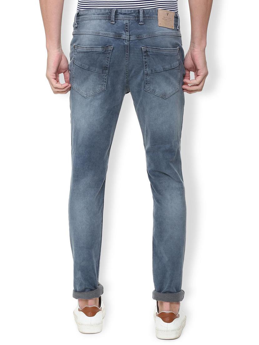 blue cotton blend light washed jeans - 16137421 - Zoom Image - 2