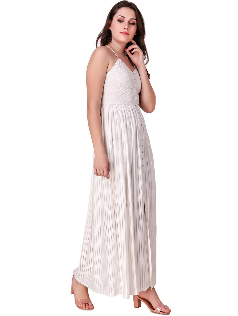 floral lace button up maxi dress - 16137583 - Zoom Image - 2
