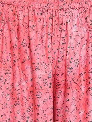 pink floral kurta with palazzo set - 16138556 - Standard Image - 5