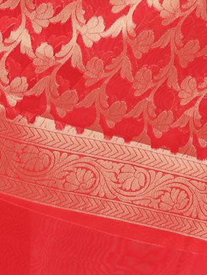 banarasi dupatta with tassels - 16140814 - Standard Image - 2