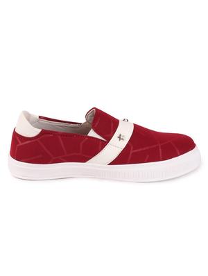 red slip on casual shoes - 16140862 - Standard Image - 2